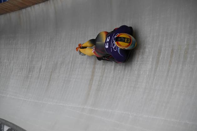 February 9, 2026, Cortina, Veneto, Italy: Grotheer Christopher from Germany during the Winter Olympic Games, Olympische Spiele, Olympia, OS Milano Cortina 2026, in Cortina Sliding Centre , on February 9 2026, in Cortina, Italy Cortina Italy - ZUMAm345 20260209_oly_m345_045 Copyright: xFedericoxManonix
