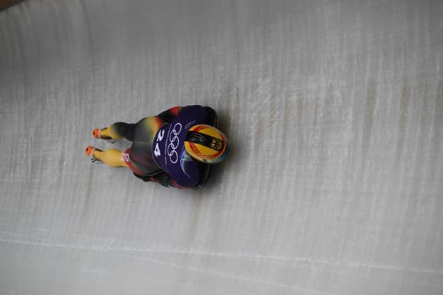 February 9, 2026, Cortina, Veneto, Italy: Jungk Axel from Germany during the Winter Olympic Games, Olympische Spiele, Olympia, OS Milano Cortina 2026, in Cortina Sliding Centre , on February 9 2026, in Cortina, Italy Cortina Italy - ZUMAm345 20260209_oly_m345_046 Copyright: xFedericoxManonix
