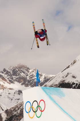 February 9, 2026, Livigno, Italy: Austria s Lara Wolf competes in the women s freeski slopestyle final at the Milano Cortina 2026 Winter Olympic Games, Olympische Spiele, Olympia, OS in Livigno, Italy on Monday, Feb. 9, 2026. Canada News - February 9, 2026  - ZUMAc35_ 20260209_zaf_c35_005 Copyright: xSeanxKilpatrickx