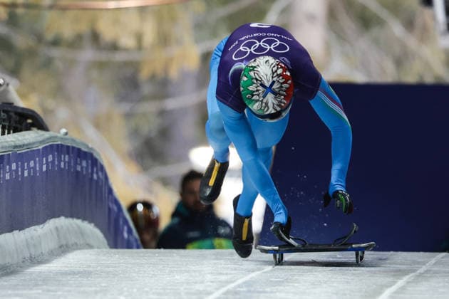 Milano Cortina 2026 - XXV Olympic Winter games, Winterspiele,Spiele, Summer games Cortina D Ampezzo - Italy Monday , February 9 , 2026 Skeleton - Men s Training BAGNIS Amedeo (ITA)  Copyright: xLucianoxMariaxBisi IPAxSportx xipa-agency.netx xx IPA_71174226 IPA_Agency_IPA71174226
