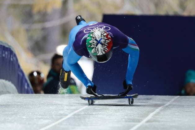 Milano Cortina 2026 - XXV Olympic Winter games, Winterspiele,Spiele, Summer games Cortina D Ampezzo - Italy Monday , February 9 , 2026 Skeleton - Men s Training BAGNIS Amedeo (ITA)  Copyright: xLucianoxMariaxBisi IPAxSportx xipa-agency.netx xx IPA_71174227 IPA_Agency_IPA71174227