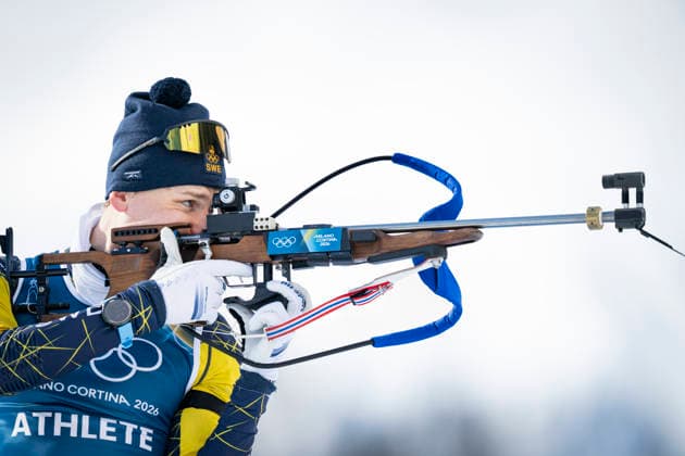 ANTERSELVA, ITALY 20260209 Biathlete Martin Ponsilouma during today s training for the distance race during the Winter Olympics in Milan Cortina. ANTERSELVA ITALY x10050x *** ANTERSELVA, ITALY 20260209 Biathlete Martin Ponsilouma during today s training for the distance race during the Winter Olympics in Milan Cortina ANTERSELVA ITALY x10050x  Copyright: xPontusxLundahl TTx 2026 OLYMPICS BIB SHOOTING TRAINING