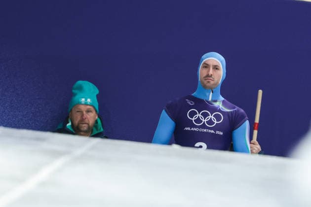 Milano Cortina 2026 - XXV Olympic Winter games, Winterspiele,Spiele, Summer games Cortina D Ampezzo - Italy Monday , February 9 , 2026 Skeleton - Men s Training GASPARI Mattia (ITA)  Copyright: xLucianoxMariaxBisi IPAxSportx xipa-agency.netx xx IPA_71174241 IPA_Agency_IPA71174241