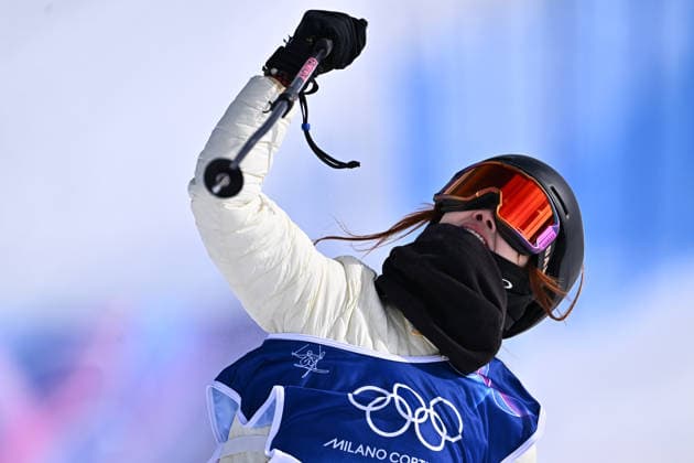 (260209) -- LIVIGNO, Feb. 9, 2026 -- Liu Mengting of China reacts during the freestyle skiing women s freeski slopestyle final at the Milan-Cortina 2026 Olympic Winter games, Winterspiele,Spiele, Summer games in Livigno, Italy, Feb. 9, 2026. ) (MICO2026)ITALY-LIVIGNO-OLYMPIC WINTER GAMES-FREESTYLE SKIING-WOMEN S FREESKI SLOPESTYLE-FINAL ZhangxHongxiang 