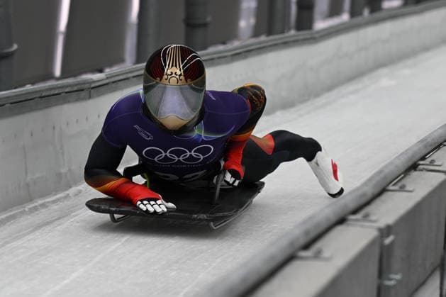 Chen Wenhao from People s Republic of China during the Winter Olympic Games, Olympische Spiele, Olympia, OS Milano Cortina 2026, in Cortina Sliding Centre , on February 9 2026, in Cortina, Italy  Copyright: xFedericoxManoni IPAxSportx xipa-agency.netx xx IPA_71175660 IPA_Agency_IPA71175660