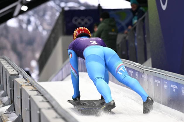 Gaspari Mattia from Italy during the Winter Olympic Games, Olympische Spiele, Olympia, OS Milano Cortina 2026, in Cortina Sliding Centre , on February 9 2026, in Cortina, Italy  Copyright: xFedericoxManoni IPAxSportx xipa-agency.netx xx IPA_71175715 IPA_Agency_IPA71175715
