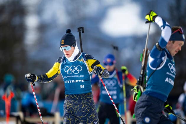ANTERSELVA, ITALY 20260209 Biathlete Sebastian Samuelsson during today s training for the distance race during the Winter Olympics in Milan Cortina. ANTERSELVA ITALY x10050x *** ANTERSELVA, ITALY 20260209 Biathlete Sebastian Samuelsson during today s training for the distance race during the Winter Olympics in Milan Cortina ANTERSELVA ITALY x10050x  Copyright: xPontusxLundahl TTx 2026 OLYMPICS BIETAR SHOOT TRAINING