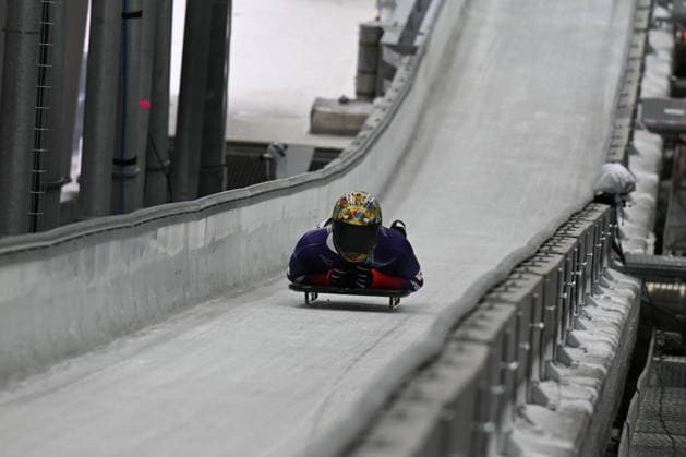 Jung Seunggi from Republic of Korea during the Winter Olympic Games, Olympische Spiele, Olympia, OS Milano Cortina 2026, in Cortina Sliding Centre , on February 9 2026, in Cortina, Italy  Copyright: xFedericoxManoni IPAxSportx xipa-agency.netx xx IPA_71175681 IPA_Agency_IPA71175681