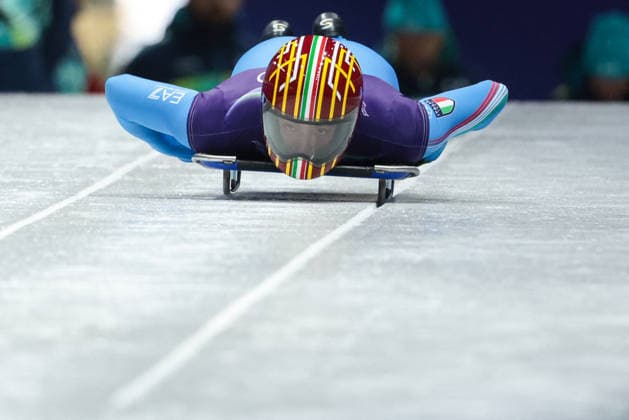 GIOCHI OLIMPICI - Olimpiadi Invernali Milano-Cortina 2026 - Skeleton Milano Cortina 2026 - XXV Olympic Winter games, Winterspiele,Spiele, Summer games Cortina D Ampezzo - Italy Monday , February 9 , 2026 Skeleton - Men s Training GASPARI Mattia (ITA) Cortina D Ampezzo Italy  Copyright: xIPAxSport ABACAx