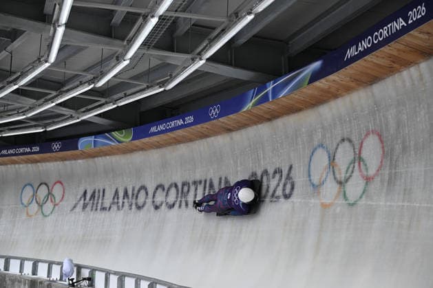 GIOCHI OLIMPICI - Olimpiadi Invernali Milano-Cortina 2026 - Skeleton Weston Matt from Great Britain during the Winter Olympic Games, Olympische Spiele, Olympia, OS Milano Cortina 2026, in Cortina Sliding Centre , on February 9 2026, in Cortina, Italy Cortina D Ampezzo Italy  Copyright: xIPAxSport ABACAx