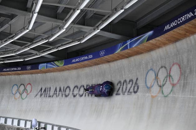 GIOCHI OLIMPICI - Olimpiadi Invernali Milano-Cortina 2026 - Skeleton Defayet Lucas from France during the Winter Olympic Games, Olympische Spiele, Olympia, OS Milano Cortina 2026, in Cortina Sliding Centre , on February 9 2026, in Cortina, Italy Cortina D Ampezzo Italy  Copyright: xIPAxSport ABACAx
