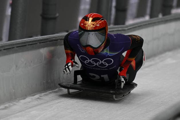 GIOCHI OLIMPICI - Olimpiadi Invernali Milano-Cortina 2026 - Skeleton Yin Zheng from People s Republic of China during the Winter Olympic Games, Olympische Spiele, Olympia, OS Milano Cortina 2026, in Cortina Sliding Centre , on February 9 2026, in Cortina, Italy Cortina D Ampezzo Italy  Copyright: xIPAxSport ABACAx