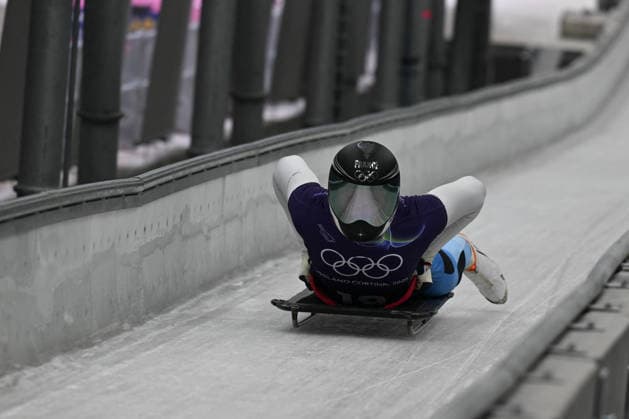 GIOCHI OLIMPICI - Olimpiadi Invernali Milano-Cortina 2026 - Skeleton Defayet Lucas from France during the Winter Olympic Games, Olympische Spiele, Olympia, OS Milano Cortina 2026, in Cortina Sliding Centre , on February 9 2026, in Cortina, Italy Cortina D Ampezzo Italy  Copyright: xIPAxSport ABACAx
