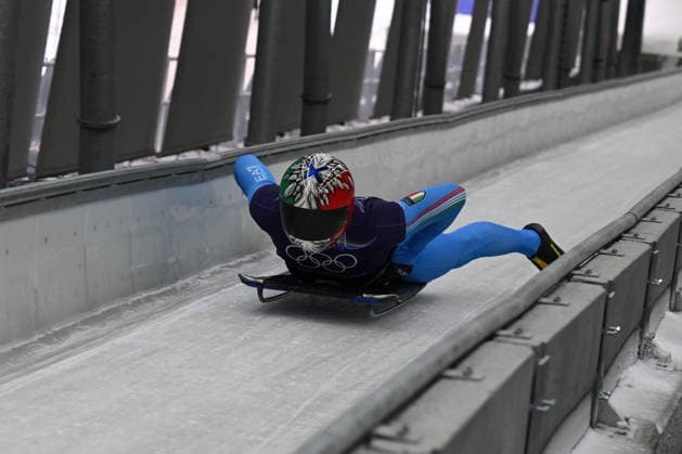 GIOCHI OLIMPICI - Olimpiadi Invernali Milano-Cortina 2026 - Skeleton Bagnis Amedeo from Italy during the Winter Olympic Games, Olympische Spiele, Olympia, OS Milano Cortina 2026, in Cortina Sliding Centre , on February 9 2026, in Cortina, Italy Cortina D Ampezzo Italy  Copyright: xIPAxSport ABACAx