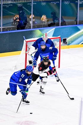 ITALY team group, Mannschaftsbild, Totale (ITA) vs JAPAN TEAM GROUP (JPN), during Womens Prelim. Round - Group B, Ice hockey, Eishockey at the Olympic Winter games, Winterspiele,Spiele, Summer games Milano Cortina 2026, at Milano Rho Ice Hockey Arena, on February 09, 2026 in Milan, Italy. Noxthirdxpartyxsales  aflo_319077117