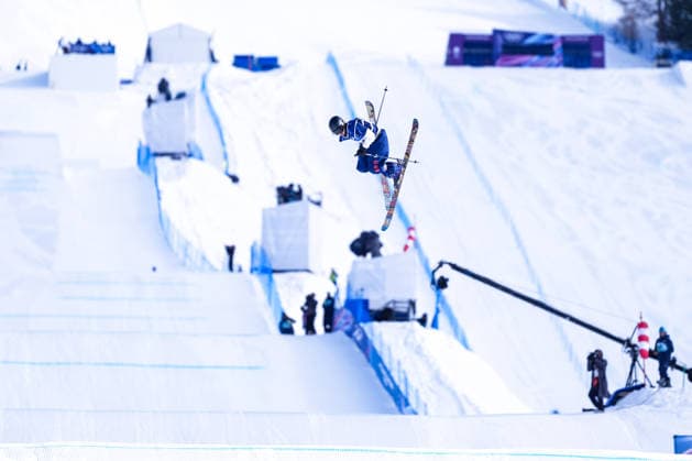 09 02 2026, Livigno, Snow Park, Winter Olympics: Women s Freeski Slopestyle Final, 3 Kirsty Muir (Great Britain) Livigno Snow Park Lombardy Italy *** 09 02 2026, Livigno, Snow Park, Winter Olympics Women s Freeski Slopestyle Final, 3 Kirsty Muir Great Britain Livigno Snow Park Lombardy Italy Copyright: xJustPictures.ch JarixPestelaccix jp-en-JaPe-DSC08629-20260209