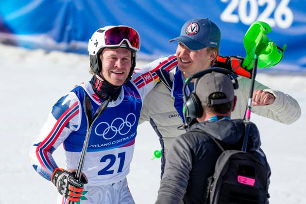Winter Olympics in Milan Cortina 2026 Bormio, Italy 20260209. Timon Haugan and Simen Sellaeg from Norway compete in the men s alpine downhill slalom team competition during the Milan Cortina 2026 Winter Olympics. Photo: Cornelius Poppe NTB Bormio Italy EDITORIAL USE ONLY. RESTRICTED USE FOR BETTING COMPANIES Ref:_SPOkdz7lXF6kao.jpg *** Winter Olympics in Milan Cortina 2026 Bormio, Italy 20260209 Timon Haugan and Simen Sellaeg from Norway compete in the men s alpine downhill slalom team competition during the Milan Cortina 2026 Winter Olympics Photo Cornelius Poppe NTB Bormio Italy EDITORIAL USE ONLY RESTRICTED USE FOR BETTING COMPANIES  Copyright: xCorneliusxPoppex xNTBx