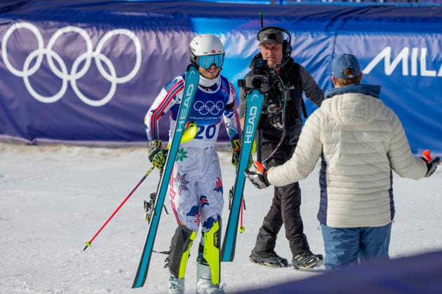 Winter Olympics in Milan Cortina 2026 Bormio, Italy 20260209. Alte Lie McGrath and Adrian Smiseth Sejersted from Norway compete in the men s alpine downhill slalom team competition during the Milan Cortina 2026 Winter Olympics. Photo: Cornelius Poppe NTB Bormio Italy EDITORIAL USE ONLY. RESTRICTED USE FOR BETTING COMPANIES Ref:_SPOXB-oncrbHaM.jpg *** Winter Olympics in Milan Cortina 2026 Bormio, Italy 20260209 Alte Lie McGrath and Adrian Smiseth Sejersted from Norway compete in the men s alpine downhill slalom team competition during the Milan Cortina 2026 Winter Olympics Photo Cornelius Poppe NTB Bormio Italy EDITORIAL USE ONLY RESTRICTED USE FOR BETTING COMPANIES  Copyright: xCorneliusxPoppex xNTBx