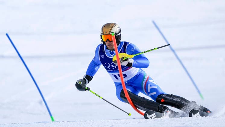 OLYMPICS - Winter Olympic Games, Olympische Spiele, Olympia, OS Milano Cortina 2026 BORMIO,ITALY,09.FEB.26 - OLYMPICS, ALPINE SKIING - Winter Olympic Games Milano Cortina 2026, team combined, slalom, men. Image shows Tommaso Saccardi (ITA).  GEPAxpictures xWolfgangxGrebien