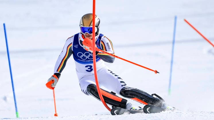 OLYMPICS - Winter Olympic Games, Olympische Spiele, Olympia, OS Milano Cortina 2026 BORMIO,ITALY,09.FEB.26 - OLYMPICS, ALPINE SKIING - Winter Olympic Games Milano Cortina 2026, team combined, slalom, men. Image shows Linus Strasser (GER).  GEPAxpictures xWolfgangxGrebien
