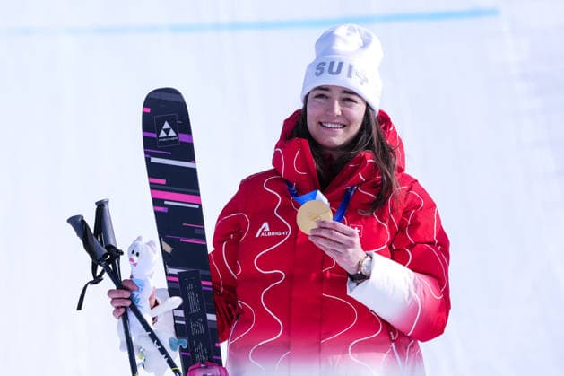 09 02 2026, Livigno, Snow Park, Winter Olympics: Women s Freeski Slopestyle Final, 1 Mathilde Gremaud (Switzerland) Gold Medal Livigno Snow Park Lombardy Italy *** 09 02 2026, Livigno, Snow Park, Winter Olympics Women s Freeski Slopestyle Final, 1 Mathilde Gremaud Switzerland Gold Medal Livigno Snow Park Lombardy Italy Copyright: xJustPictures.ch JarixPestelaccix jp-en-JaPe-DSC09767-20260209