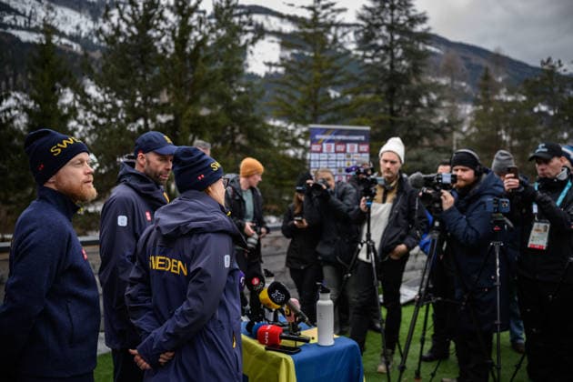 260209 Team manager Anders Byström of the Swedish national cross-country skiing team at a press meet during day 3 of the 2026 Winter Olympics on February 9, 2026 in Val di Fiemme. Photo: Maxim Thore BILDBYRAN kod MT MT0967 skidor cross-country skiing langrenn Olympic Games, Olympische Spiele, Olympia, OS olympics winter olympics os ol olympiska spel vinter-os olympiske leker milano cortina 2026 milan cortina 2026 milano cortina 2026 olympic games milano cortina 2026 winter olympic games milano cortina-os milano cortina-ol vinter-ol 3 bbeng sverige pressträff *** 260209 Team manager Anders Byström of the Swedish national cross country skiing team at a press meet during day 3 of the 2026 Winter Olympics on February 9, 2026 in Val di Fiemme Photo Maxim Thore BILDBYRAN kod MT MT0967 skidor cross country skiing langrenn olympic games olympics winter olympics os ol olympiska spel vinter os olympiske leker milano cortina 2026 milan cortina 2026 milano cortina 2026 olympic games milano cortina 2026 winter olympic games milano cortina os milano cortina ol vinter ol 3 bbeng sverige pressträff  Copyright: MAXIMxTHORE BB260209MT061
