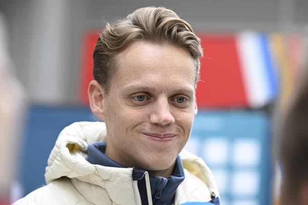 MILAN, ITALY 20260209 Norway s speed skater Bjorn Magnussen during a press conference, PK, Pressekonferenz in the Olympic Village during the Milan Olympics. *** The image is included in the SPORTS PACKAGE. For others PAID IMAGE *** MILANO ITALY x10070x *** MILAN, ITALY 20260209 Norway s speed skater Bjorn Magnussen during a press conference in the Olympic Village during the Milan Olympics The image is included in the SPORTS PACKAGE For others PAID IMAGE MILANO ITALY x10070x  Copyright: xJessicaxGow TTx OLYMPICS 2026 NORWAY