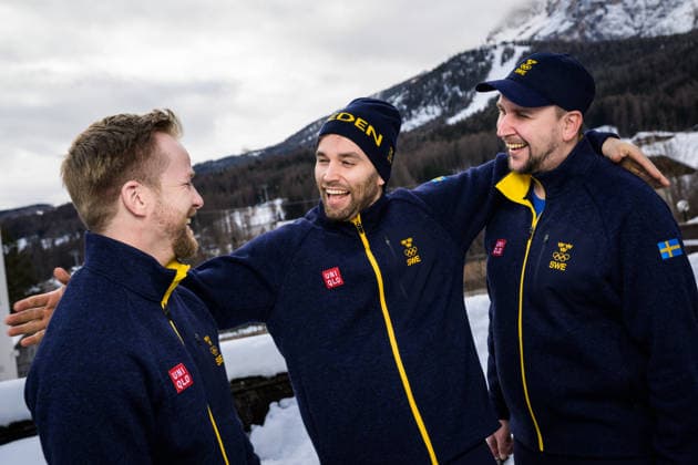 260209 Niklas Edin, Oskar Eriksson and head coach Fredrik Lindberg of the Swedish national men s curling team at a press meet during day 3 of the 2026 Winter Olympics on February 9, 2026 in Cortina. Photo: Joel Marklund BILDBYRAN kod JM JM0785 bbeng curling Olympic Games, Olympische Spiele, Olympia, OS olympics winter olympics os ol olympiska spel vinter-os olympiske leker milano cortina 2026 milan cortina 2026 milano cortina 2026 olympic games milano cortina 2026 winter olympic games milano cortina-os milano cortina-ol vinter-ol pressträff Sverige Sweden *** 260209 Niklas Edin, Oskar Eriksson and head coach Fredrik Lindberg of the Swedish national men s curling team at a press meet during day 3 of the 2026 Winter Olympics on February 9, 2026 in Cortina Photo Joel Marklund BILDBYRAN kod JM JM0785 bbeng curling olympic games olympics winter olympics os ol olympiska spel vinter os olympiske leker milano cortina 2026 milan cortina 2026 milano cortina 2026 olympic games milano cortina 2026 winter olympic games milano cortina os milano cortina ol vinter ol pressträff Sverige Sweden  Copyright: JOELxMARKLUND BB260209JM012