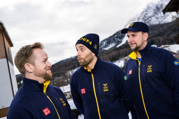 260209 Niklas Edin, Oskar Eriksson and head coach Fredrik Lindberg of the Swedish national men s curling team at a press meet during day 3 of the 2026 Winter Olympics on February 9, 2026 in Cortina. Photo: Joel Marklund BILDBYRAN kod JM JM0785 bbeng curling Olympic Games, Olympische Spiele, Olympia, OS olympics winter olympics os ol olympiska spel vinter-os olympiske leker milano cortina 2026 milan cortina 2026 milano cortina 2026 olympic games milano cortina 2026 winter olympic games milano cortina-os milano cortina-ol vinter-ol pressträff Sverige Sweden *** 260209 Niklas Edin, Oskar Eriksson and head coach Fredrik Lindberg of the Swedish national men s curling team at a press meet during day 3 of the 2026 Winter Olympics on February 9, 2026 in Cortina Photo Joel Marklund BILDBYRAN kod JM JM0785 bbeng curling olympic games olympics winter olympics os ol olympiska spel vinter os olympiske leker milano cortina 2026 milan cortina 2026 milano cortina 2026 olympic games milano cortina 2026 winter olympic games milano cortina os milano cortina ol vinter ol pressträff Sverige Sweden  Copyright: JOELxMARKLUND BB260209JM013