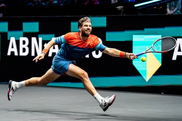 2026-02-09 ABN AMRO Open - Day One ROTTERDAM, NETHERLANDS - FEBRUARY 9: Cameron Norrie competing during Day One of the ABN AMRO Open at Rotterdam Ahoy on February 9, 2026 in Rotterdam, Netherlands. (Photo by Gabriel Calvino Alonso BSR Agency) Rotterdam Netherlands Content not available for redistribution in The Netherlands directly or indirectly through any third parties. Copyright: xBSRxAgencyx