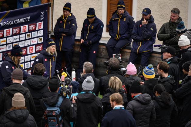 260209 Jonna Sundling of the Swedish national cross-country skiing team at a press meet during day 3 of the 2026 Winter Olympics on February 9, 2026 in Val di Fiemme. Photo: Maxim Thore BILDBYRAN kod MT MT0967 skidor cross-country skiing langrenn Olympic Games, Olympische Spiele, Olympia, OS olympics winter olympics os ol olympiska spel vinter-os olympiske leker milano cortina 2026 milan cortina 2026 milano cortina 2026 olympic games milano cortina 2026 winter olympic games milano cortina-os milano cortina-ol vinter-ol 3 bbeng sverige pressträff *** 260209 Jonna Sundling of the Swedish national cross country skiing team at a press meet during day 3 of the 2026 Winter Olympics on February 9, 2026 in Val di Fiemme Photo Maxim Thore BILDBYRAN kod MT MT0967 skidor cross country skiing langrenn olympic games olympics winter olympics os ol olympiska spel vinter os olympiske leker milano cortina 2026 milan cortina 2026 milano cortina 2026 olympic games milano cortina 2026 winter olympic games milano cortina os milano cortina ol vinter ol 3 bbeng sverige pressträff  Copyright: MAXIMxTHORE BB260209MT074