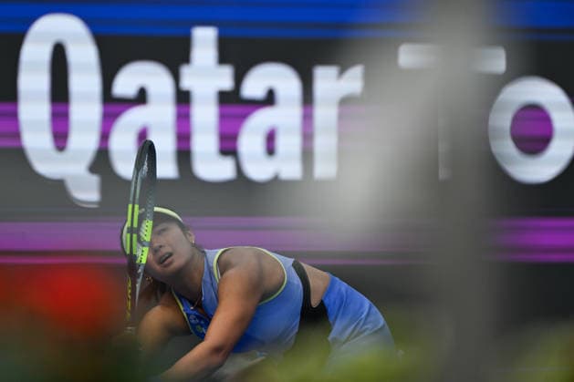 Qatar TotalEnergies Open 2026 - Day Two DOHA, QATAR FEBRUARY 9: Alexandra Eala of the Philippines in action against Tereza Valentova of the Czech Republic in the first round on Day Two of the Qatar TotalEnergies Open, part of the Hologic WTA, Tennis Damen Tour at the Khalifa International Tennis and Squash Complex on February 9, 2026 in Doha, Qatar. Doha Qatar  Copyright: xArturxWidakx originalFilename:widak-qatartot260209_nplw9.jpg