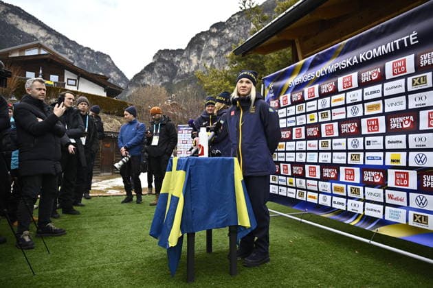 VAL DI FIEMME, ITALY 20260209 Jonna Sundling at a press conference, PK, Pressekonferenz with the Swedish national ski team at the Sweden arena ahead of the women s sprint during the Winter Olympics in Val di Fiemme, Italy. *** The image is included in the SPORTS PACKAGE. For others PAYMENT IMAGE *** VAL DI FIEMME ITALY x10430x *** VAL DI FIEMME, ITALY 20260209 Jonna Sundling at a press conference with the Swedish national ski team at the Sweden arena ahead of the women s sprint during the Winter Olympics in Val di Fiemme, Italy The image is included in the SPORTS PACKAGE For others PAYMENT IMAGE VAL DI FIEMME ITALY x10430x  Copyright: xChristinexOlsson TTx OLYMPICS 2026 SKIING