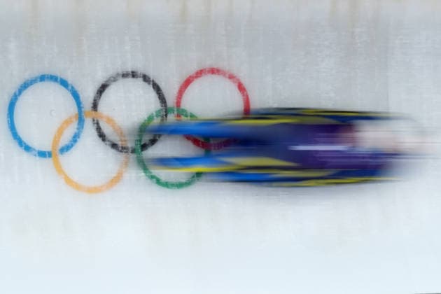 Ukraine ™s STETSKIV Olena MOKH Oleksandra during Luge Women™s doubles official training at the Cortina Sliding Centre at the Milano Cortina 2026 Winter Olympics, in Cortina (Italy) February 9 , 2026 (Spada LaPresse)  Copyright: xSpada LaPressex
