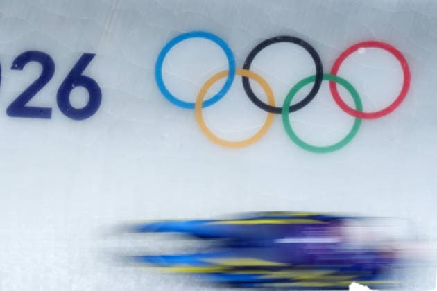 Ukraine ™s STETSKIV Olena MOKH Oleksandra during Luge Women™s doubles official training at the Cortina Sliding Centre at the Milano Cortina 2026 Winter Olympics, in Cortina (Italy) February 9 , 2026 (Spada LaPresse)  Copyright: xSpada LaPressex