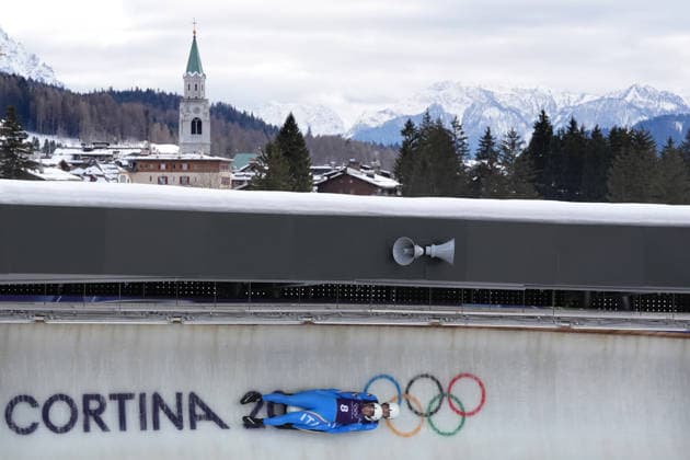 Italy ™s VOETTER Andrea OBERHOFER Marion during Luge Women™s doubles official training at the Cortina Sliding Centre at the Milano Cortina 2026 Winter Olympics, in Cortina (Italy) February 9 , 2026 (Spada LaPresse)  Copyright: xSpada LaPressex
