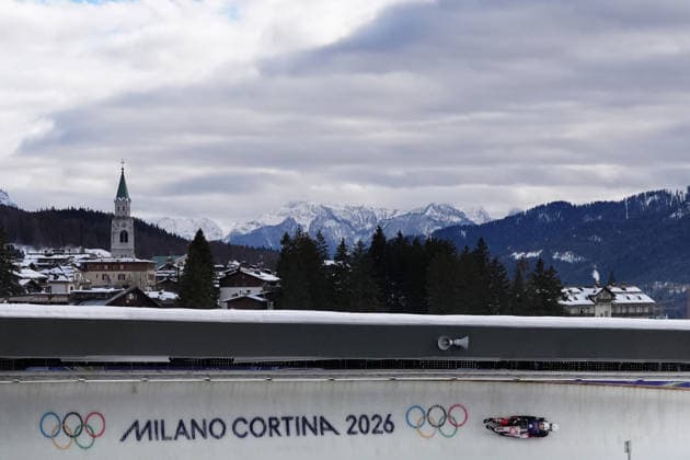Canada ™s PODULSKY Beattie ALLAN Kailey during Luge Women™s doubles official training at the Cortina Sliding Centre at the Milano Cortina 2026 Winter Olympics, in Cortina (Italy) February 9 , 2026 (Spada LaPresse)  Copyright: xSpada LaPressex