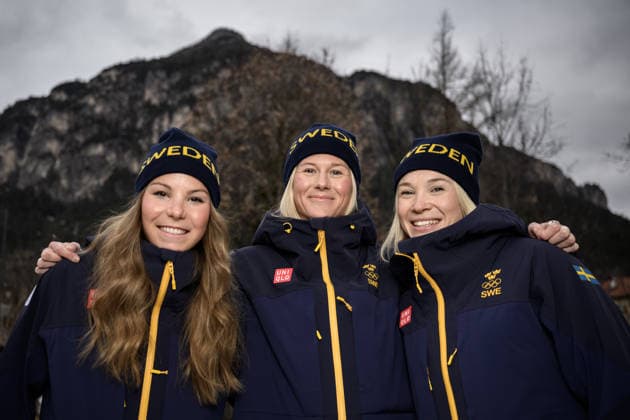 260209 Johanna Hagström, Maja Dahlqvist and Jonna Sundling of the Swedish national cross-country skiing team pose for a portrait at a press meet during day 3 of the 2026 Winter Olympics on February 9, 2026 in Val di Fiemme. Photo: Maxim Thore BILDBYRAN kod MT MT0967 skidor cross-country skiing langrenn Olympic Games, Olympische Spiele, Olympia, OS olympics winter olympics os ol olympiska spel vinter-os olympiske leker milano cortina 2026 milan cortina 2026 milano cortina 2026 olympic games milano cortina 2026 winter olympic games milano cortina-os milano cortina-ol vinter-ol 3 bbeng sverige pressträff porträtt *** 260209 Johanna Hagström, Maja Dahlqvist and Jonna Sundling of the Swedish national cross country skiing team pose for a portrait at a press meet during day 3 of the 2026 Winter Olympics on February 9, 2026 in Val di Fiemme Photo Maxim Thore BILDBYRAN kod MT MT0967 skidor cross country skiing langrenn olympic games olympics winter olympics os ol olympiska spel vinter os olympiske leker milano cortina 2026 milan cortina 2026 milano cortina 2026 olympic games milano cortina 2026 winter olympic games milano cortina os milano cortina ol vinter ol 3 bbeng sverige pressträff porträtt  Copyright: MAXIMxTHORE BB260209MT104