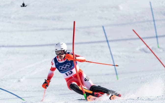 OLYMPICS - Winter Olympic Games, Olympische Spiele, Olympia, OS Milano Cortina 2026 BORMIO,ITALY,09.FEB.26 - OLYMPICS, ALPINE SKIING - Winter Olympic Games Milano Cortina 2026, team combined, slalom, men. Image shows Daniel Yule (SUI).  GEPAxpictures xWolfgangxGrebien