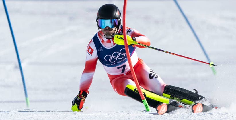 OLYMPICS - Winter Olympic Games, Olympische Spiele, Olympia, OS Milano Cortina 2026 BORMIO,ITALY,09.FEB.26 - OLYMPICS, ALPINE SKIING - Winter Olympic Games Milano Cortina 2026, team combined, slalom, men. Image shows Loic Meillard (SUI).  GEPAxpictures xWolfgangxGrebien