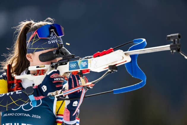 ANTERSELVA, ITALY 20260209 Biathlete Ella Halvarsson during today s training for the distance race during the Winter Olympics in Milan Cortina. ANTERSELVA ITALY x10050x *** ANTERSELVA, ITALY 20260209 Biathlete Ella Halvarsson during today s training for the distance race during the Winter Olympics in Milan Cortina ANTERSELVA ITALY x10050x  Copyright: xPontusxLundahl TTx 2026 OLYMPICS BIKASTING
