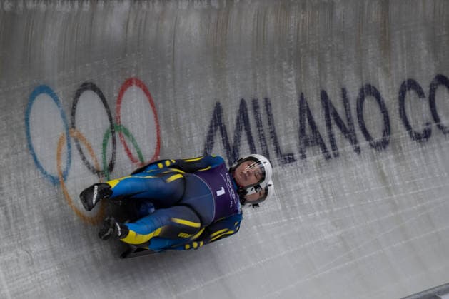 February 9, 2026, Cortina, Veneto, Italy: Stetskiv Olena and Mokh Oleksandra from Ukraine during the Winter Olympic Games, Olympische Spiele, Olympia, OS Milano Cortina 2026, in Cortina Sliding Centre , on February 9 2026, in Cortina, Italy Cortina Italy - ZUMAm345 20260209_oly_m345_067 Copyright: xFedericoxManonix