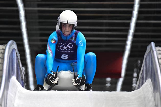 GIOCHI OLIMPICI - Olimpiadi Invernali Milano-Cortina 2026 - Luge Voetter Andrea and Oberhofer Marion from Italy during the Winter Olympic Games, Olympische Spiele, Olympia, OS Milano Cortina 2026, in Cortina Sliding Centre , on February 9 2026, in Cortina, Italy Cortina D Ampezzo Italy  Copyright: xIPAxSport ABACAx
