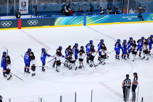 Two team groups, FEBRUARY 9, 2026 - Ice hockey, Eishockey : Women s Preliminary Round - Group B match between Japan and Italy during the Milano Cortina 2026 Olympic Winter games, Winterspiele,Spiele, Summer games at Milano Rho Ice Hockey Arena in Milan, Italy. Noxthirdxpartyxsales  aflo_319094434
