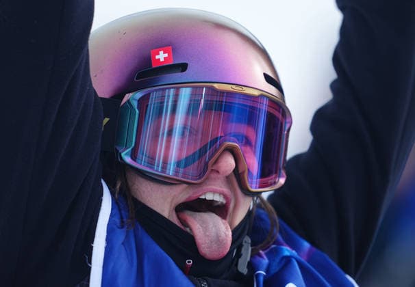 Mathilde Gremaud (Switzerland) gestures during the Women s Freeski Slopestyle Freestyle Skiing competition on Day 3 of the Milano Cortina 2026 Winter Olympic Games, Olympische Spiele, Olympia, OS at Livigno Snow Park on February 9, 2026 in Livigno, Italy. Thor Wegner DeFodi Images (Photo by DeFodi Images) - *** Mathilde Gremaud Switzerland gestures during the Women s Freeski Slopestyle Freestyle Skiing competition on Day 3 of the Milano Cortina 2026 Winter Olympic games at Livigno Snow Park on February 9, 2026 in Livigno, Italy Thor Wegner DeFodi Images Photo by DeFodi Images