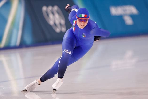 MILAN , 09-02-2026 , Milano Speed skating, Eisschnelllauf Stadium , season 2025 2026 , Olympic Winter games, Winterspiele,Spiele, Summer games 2026 - Speed Skating 1000m ladies, Picture shows Maybritt Vigl Olympic Winter Games 2026 - Speed Skating 1000m ladies  x201439283x Copyright: