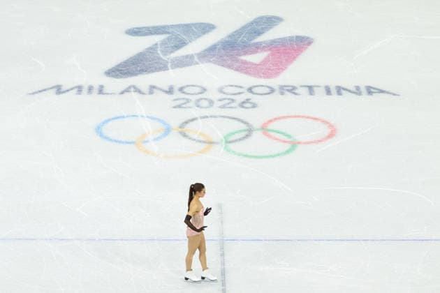 February 9, 2026, Milan, Lombardy, Italy: LAURENCE FOURNIER BEAUDRY of France practices the Ice Dance Rhythm Dance of the Figure skating, Eiskunstlauf Team Event at the Milano Cortina 2026 Winter Olympic Games, Olympische Spiele, Olympia, OS Milan Italy - ZUMAc179 20260209_oly_c179_005 Copyright: xMickaelxChavetx