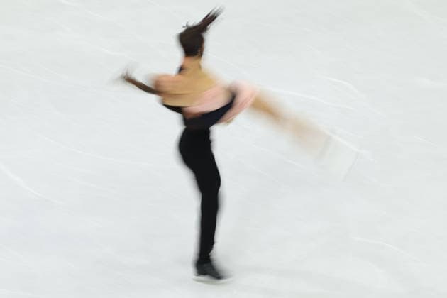 February 9, 2026, Milan, Lombardy, Italy: LAURENCE FOURNIER BEAUDRY and GUILLAUME CIZERON of France practice their Ice Dance Rhythm Dance of the Figure skating, Eiskunstlauf Team Event at the Milano Cortina 2026 Winter Olympic Games, Olympische Spiele, Olympia, OS Olympics 2026: Milano Cortina: Figure Skating Ice Dance Rhythm Dance  - ZUMAc179 20260209_oly_c179_021 Copyright: xMickaelxChavetx