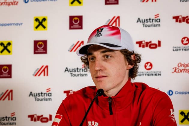 OLYMPICS - Winter Olympic Games, Olympische Spiele, Olympia, OS Milano Cortina 2026 VAL DI FIEMME,ITALY,09.FEB.26 - OLYMPICS, NORDIC SKIING, NORDIC COMBINED - Winter Olympic Games Milano Cortina 2026, press conference, PK, Pressekonferenz Ski Austria. Image shows Thomas Rettenegger (AUT).  GEPAxpictures xMatthiasxTrinkl