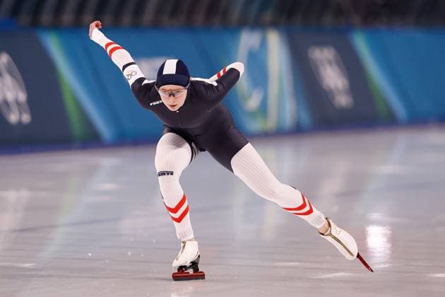MILAN , 09-02-2026 , Milano Speed skating, Eisschnelllauf Stadium , season 2025 2026 , Olympic Winter games, Winterspiele,Spiele, Summer games 2026 - Speed Skating 1000m ladies, Picture shows Jeannine Rosner Olympic Winter Games 2026 - Speed Skating 1000m ladies  x201439381x Copyright: